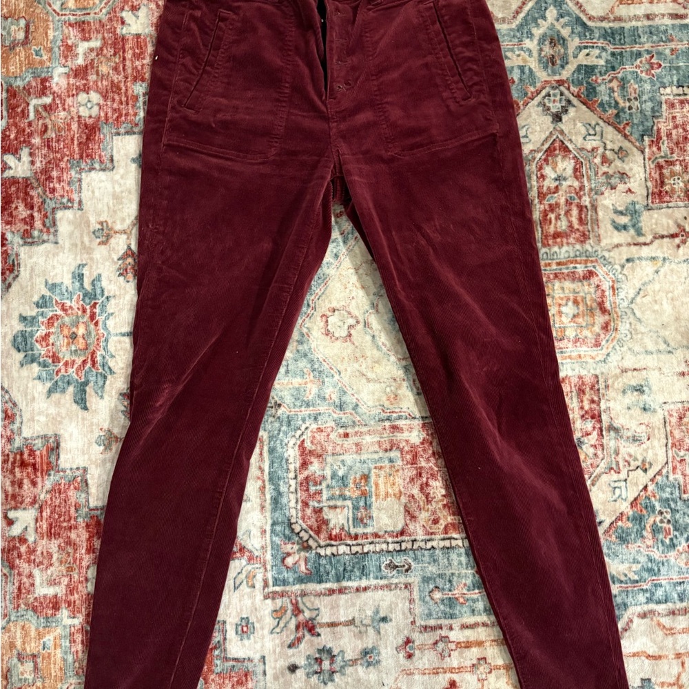 Women’s Burgundy Corduroy Pants